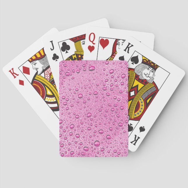 Baralho Gotas de água rosa quente (Verso)