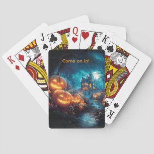 Baralho Gótica assombrada Casa Jack-O-Lanterns