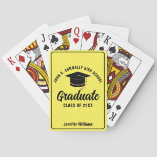 Baralho Graduação Personalizada do Formando Preto Amarelo
