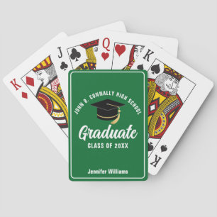 Baralho Graduado do Ensino Médio Verde Personalizado