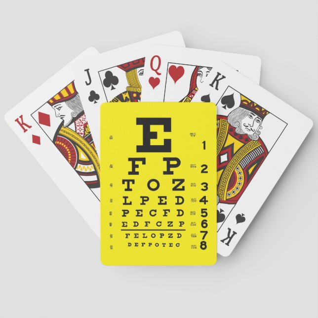 Baralho Gráfico de Olhos Retrovisuais Oftalmologia Pop de  (Verso)
