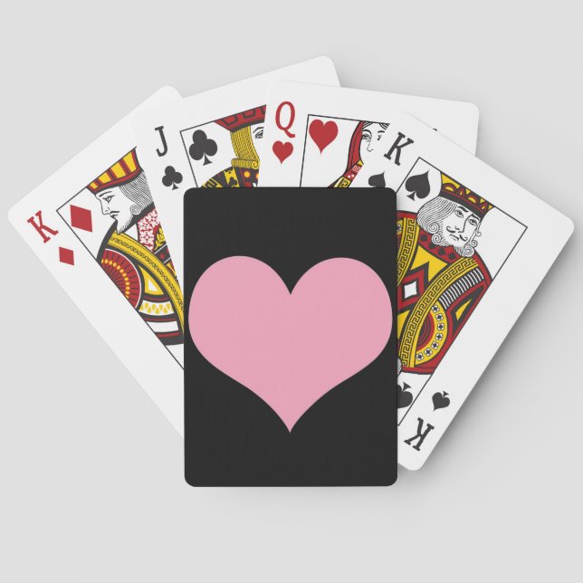 Baralho Grande Coração de Amor Rosa (Verso)