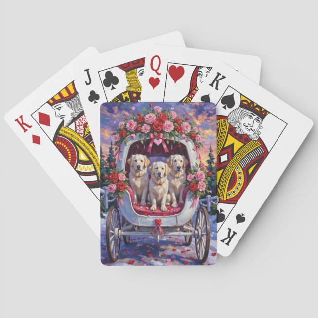 Baralho Great Pyrenees Dog Valentine's Day  (Verso)