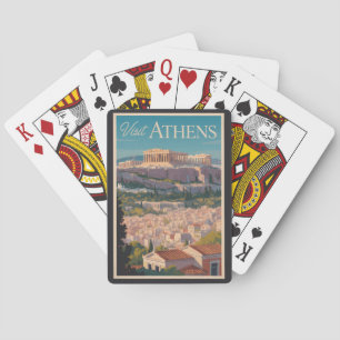 Baralho Grécia de Atenas Parthênon Viagem Art Vintage