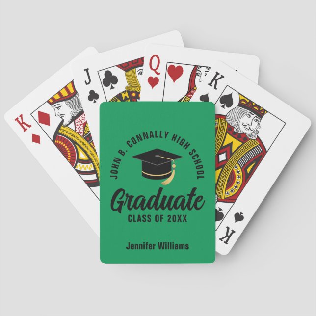 Baralho Green Black Graduate Custom Graduation (Verso)