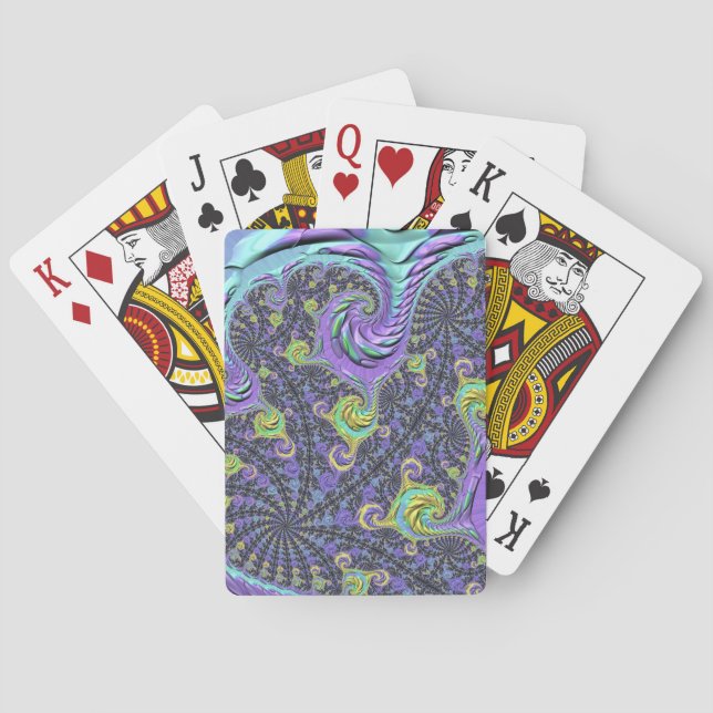 Baralho Groovy Boho Hippie Funky Abstrato Fractal (Verso)