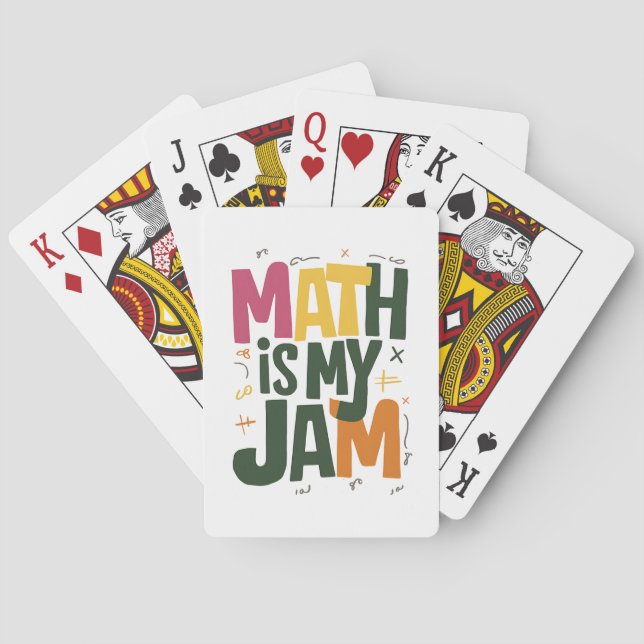 Baralho Groovy Math é minha paixão Primeiro Dia de Volta à (Verso)