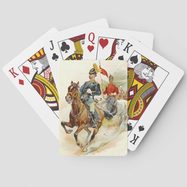 Baralho Guardas de cavalo 1895 de Roxbury (Verso)