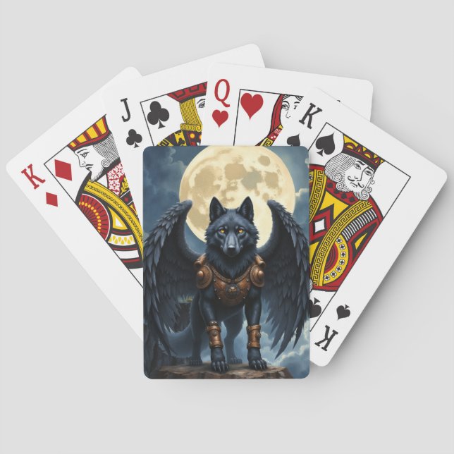 Baralho Guardião da Lua – O Lobo de Asa Preta (Verso)