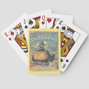 Baralho Guia de Turismo para a Arte Suiça de Cobrir Vintag
