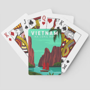 Baralho Ha Long Bay Vietnam Viagem Vintage Art
