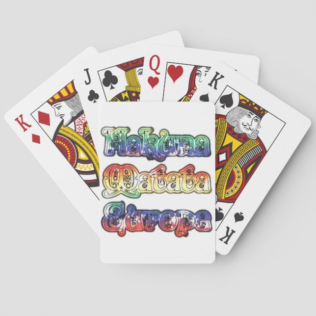 Baralho Hakuna Matata Europe Art Impressão/Graphic (Verso)