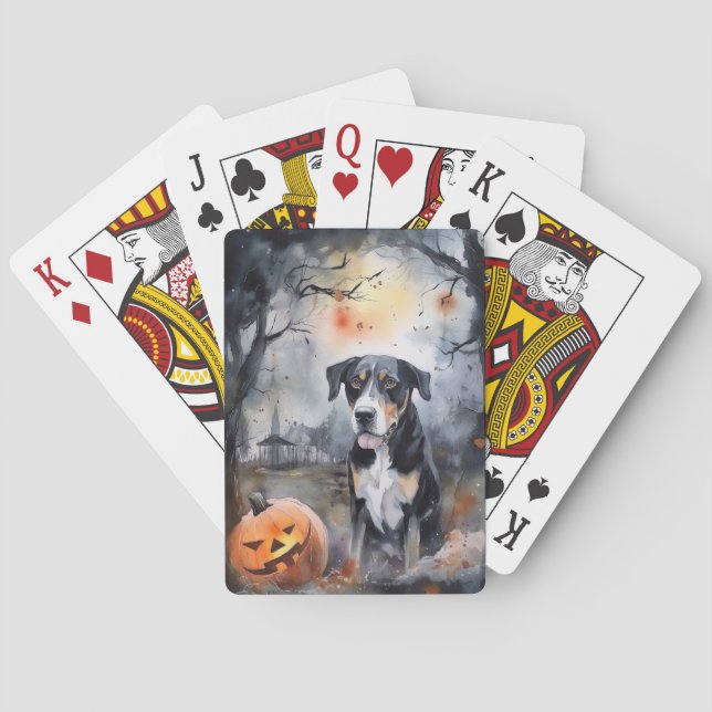 Baralho Halloween Suíço Maior Com Abóboras Assustador (Verso)