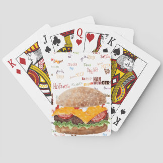 Baralho Hamburger com Queijo Fast Food BBQ Lanchonete