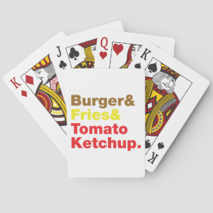 Baralho Hamburguer & fritadas & ketchup de tomate