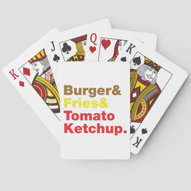 Baralho Hamburguer & fritadas & ketchup de tomate (Verso)