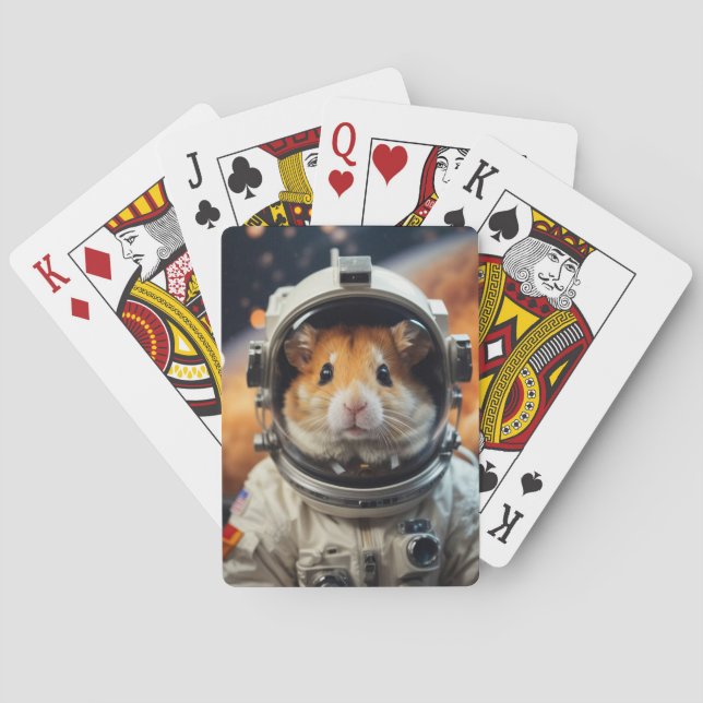 Baralho Hamster do Astronauta Espacial Exterior (Verso)