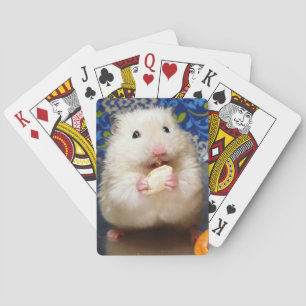 Baralho Hamster sírio macio Kokolinka que come uma sement