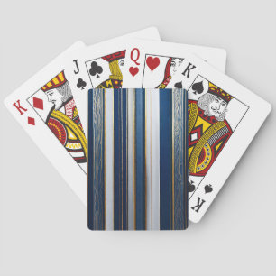 Baralho Hanukkah Blues Stripes Azul Branco Dourado