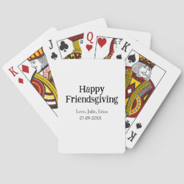 Baralho Happy friendsgiving add name with love date simple