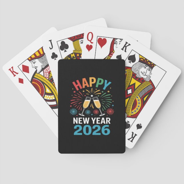Baralho Happy New Year 2026 Party Funny New Years Eve 2026 (Verso)