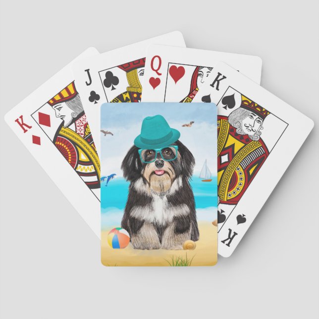 Baralho Havanese Dog on Beach (Verso)