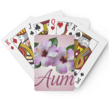 Hibiscus Flowers Aum Play Cards
