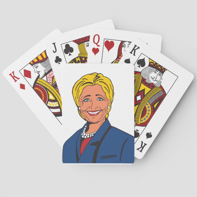 Baralho Hillary Clinton Jogando cartas (Verso)