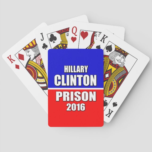 BARALHO "HILLARY CLINTON PARA A PRISÃO 2016 " (Verso)