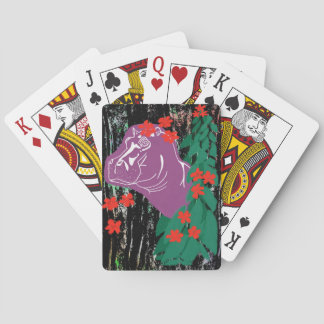 Baralho Hipopótamo no Jardim de Cartas de Jogar