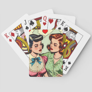 Baralho Histórias em quadrinhos Romance de Meninas Cuecas 