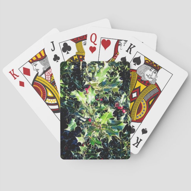 Baralho Holly, bagas vermelhas (Verso)