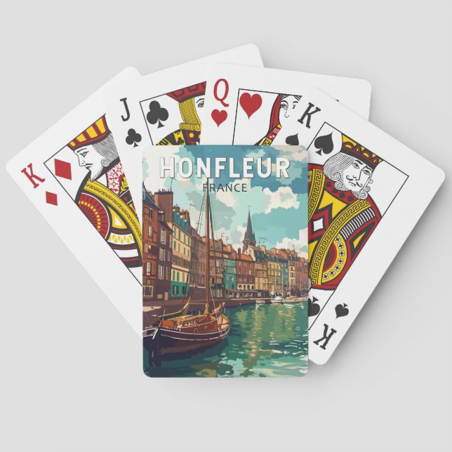 Baralho Honfleur France Viagem Art Vintage (Verso)
