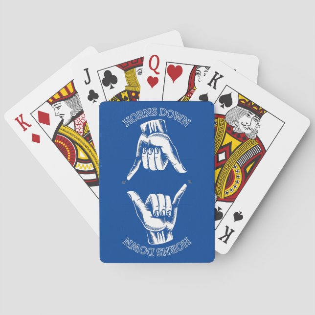 Baralho "HORNS DOWN" engraçado (Verso)