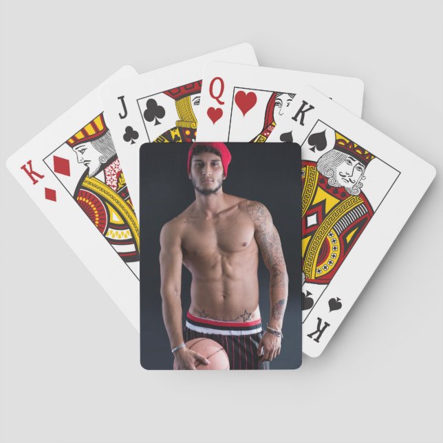 Baralho Hot Guy Muscled Chest Sexy Shirtless Man Hunk Play (Verso)