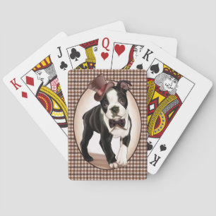 Baralho Houndstooth Boston Terrier
