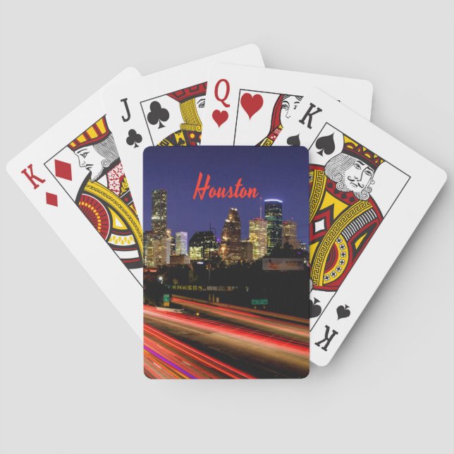Baralho Houston Texas City Skyline (Verso)