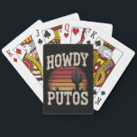 Baralho Howdy Putos Funny Cactus Retro Vintage<br><div class="desc">Howdy Putos Funny Cactus Retro Vintage</div>