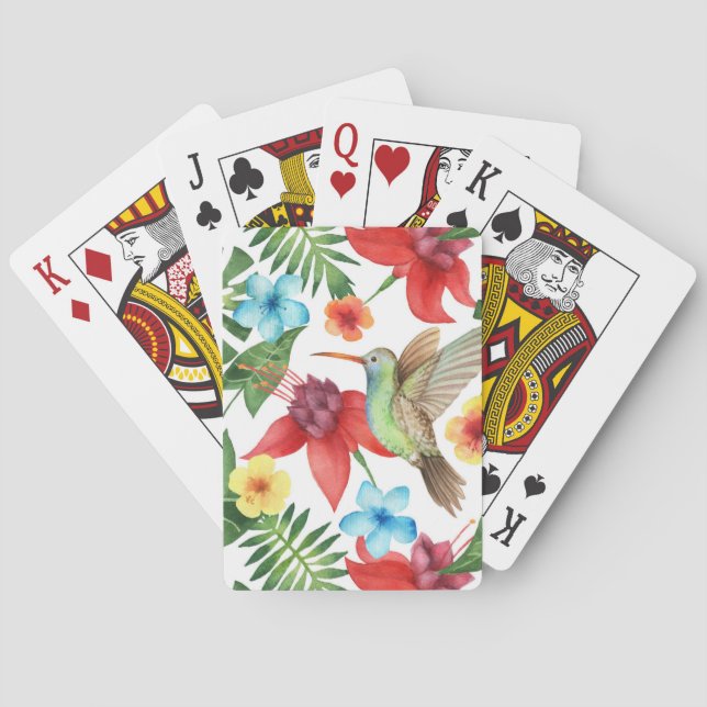 Baralho Hummingbird tropical (Verso)