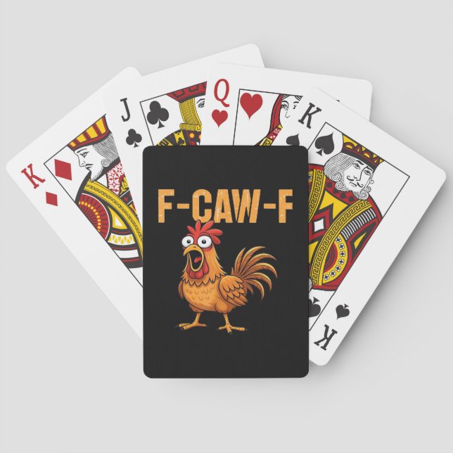 Baralho Humor de Corvo Engraçado F-Caw-F Gótico (Verso)