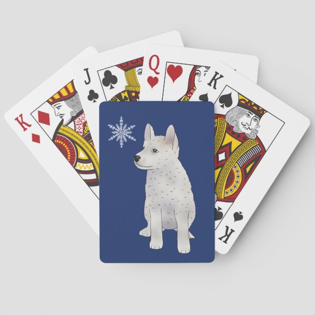 Baralho Hund mit Schneeflocke (Verso)