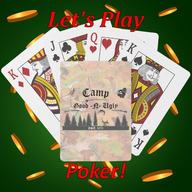 Baralho Hunting Cabin Woodland Scenes Camp Name (Criador carregado)