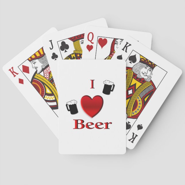 Baralho I Heart Beer Design (Verso)