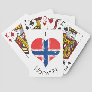 Baralho I Heart Norway Distress Heart Flag
