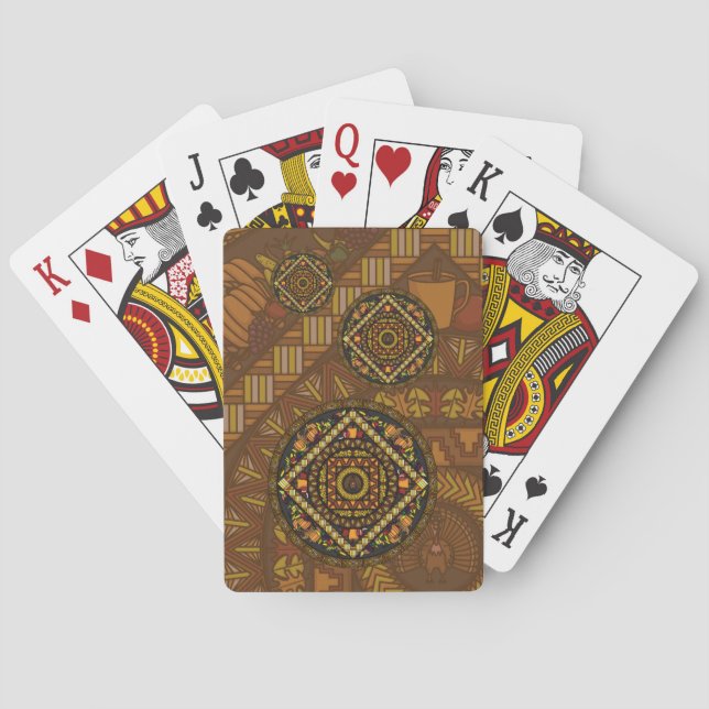 Baralho Ícones de Ação de Graças Cartas Clássicas de Jogar (Verso)