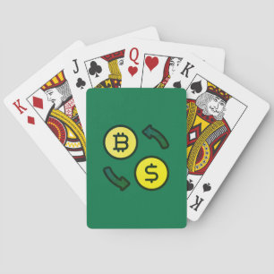 Baralho Ícones de moeda de bits para dólar