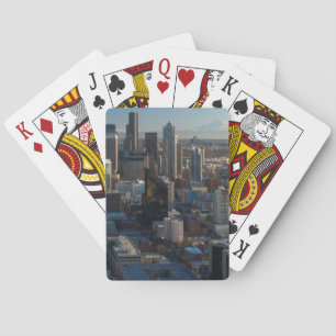 Baralho Ideia aérea da skyline da cidade de Seattle