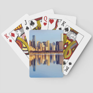 Baralho Ideia da skyline de Chicago com reflexão