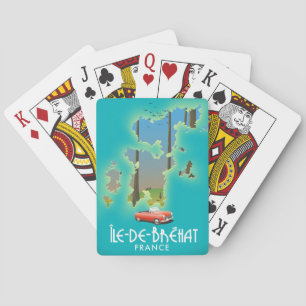 Baralho Île-de-Bréhat, poster de viagens do estilo do