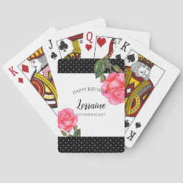 Baralho Ilustração Botânica Rosa-Rosa-Rosa-Vidro